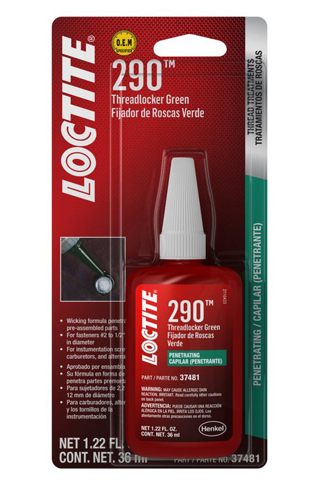 LOCTITE 492144 Threadlocker 290 Wicking Green 36ml/1.22oz