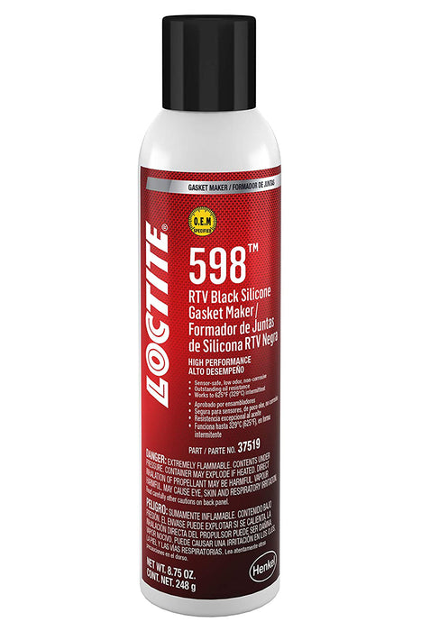 LOCTITE 495075 RTV 598 Black High Perfo rmance Silicone 8.75oz