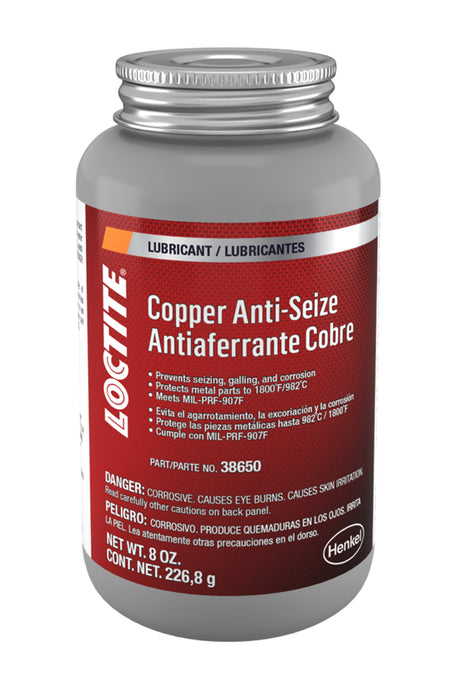 LOCTITE 555336 Copper Anti Sieze Brush Top Can 8oz