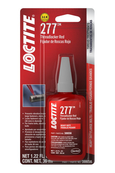 LOCTITE 555353 Threadlocker 277 HD Red Big Bolts 36ml/1.22oz