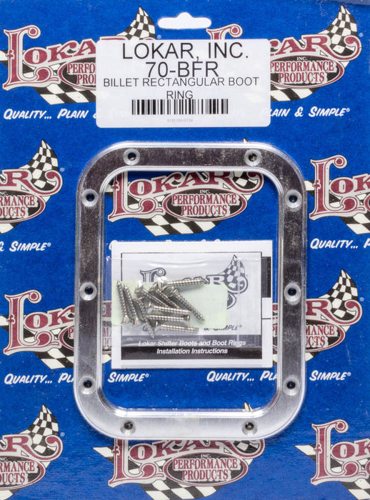 LOKAR 70-BFR Billet Rectangular Shift Boot Ring 6.75 In X 5.25