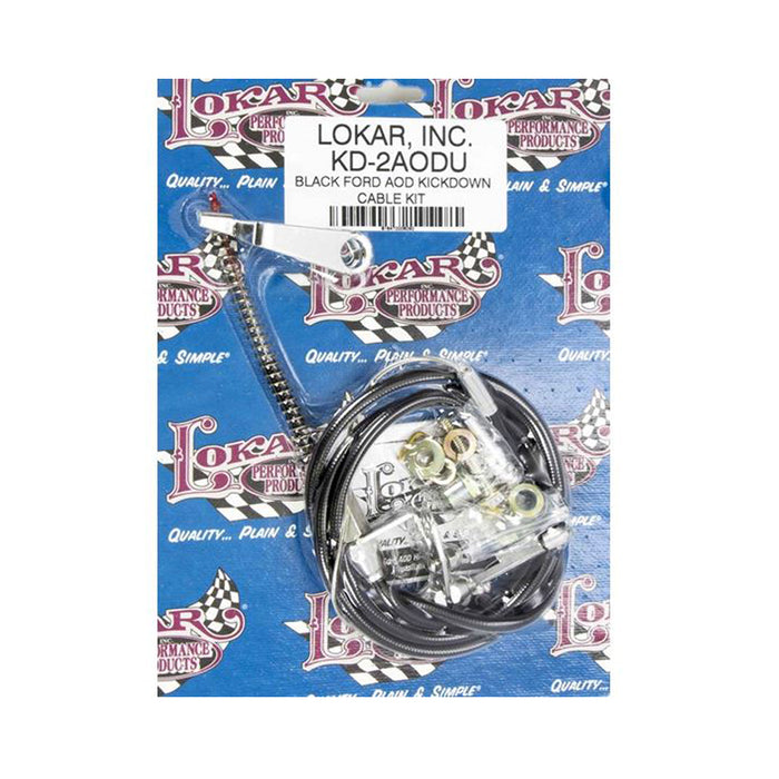 LOKAR KD-2AODU Ford AOD Trans Kick Down Cable Black