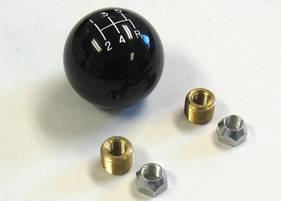 LOKAR SK-6876 2in Black Shifter Knob 5 Speed 3/8 x 24