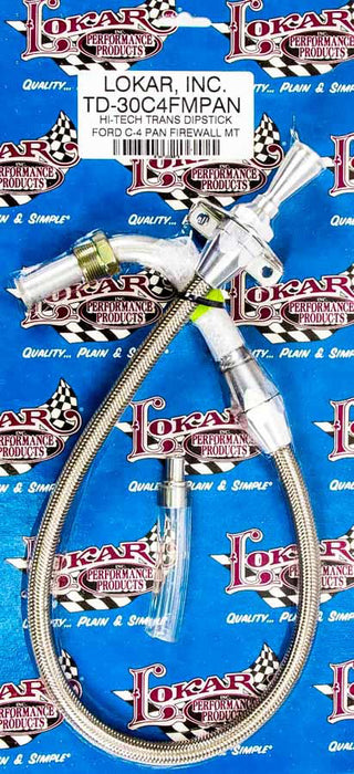 LOKAR TD-30C4FMPAN C-4 Firewall Mount Trans Dipstick-Pan Entry