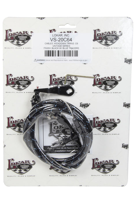 LOKAR VS-20C64 Vintage Series Ford C-6 Kickdown Cable Black
