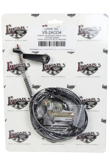 LOKAR VS-2AOD4 Vintage Series Ford Aod Kickdown Cable Black