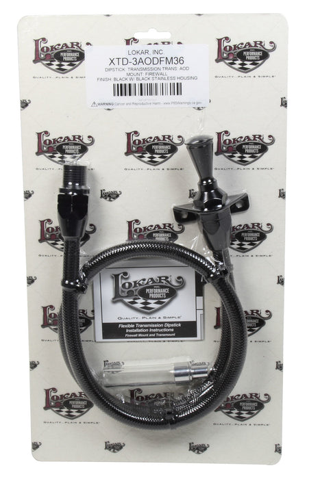 LOKAR XTD-3AODFM36 DIPSTICK TRANS AOD FIREW ALL MOUNT BLACK SS HOUSI
