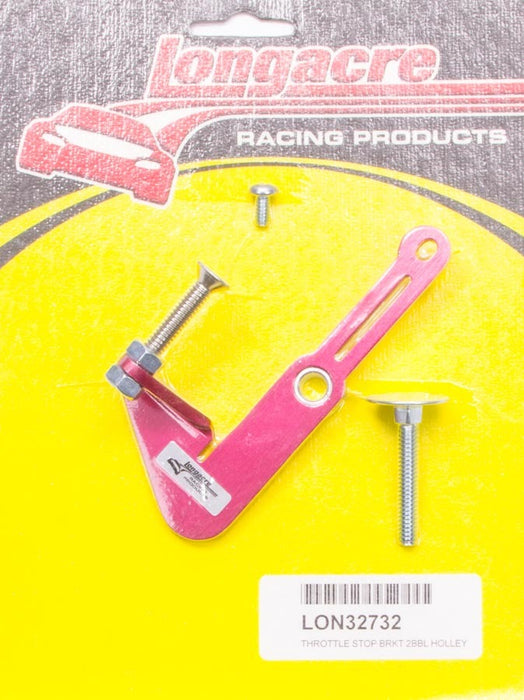 LONGACRE 52-32732 Primary Throttle Stop Bracket 2 BBL