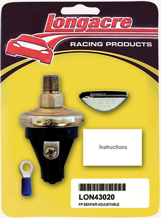 LONGACRE 52-43020 Fuel Pressure Sender 1/8in. NPT 2-7psi