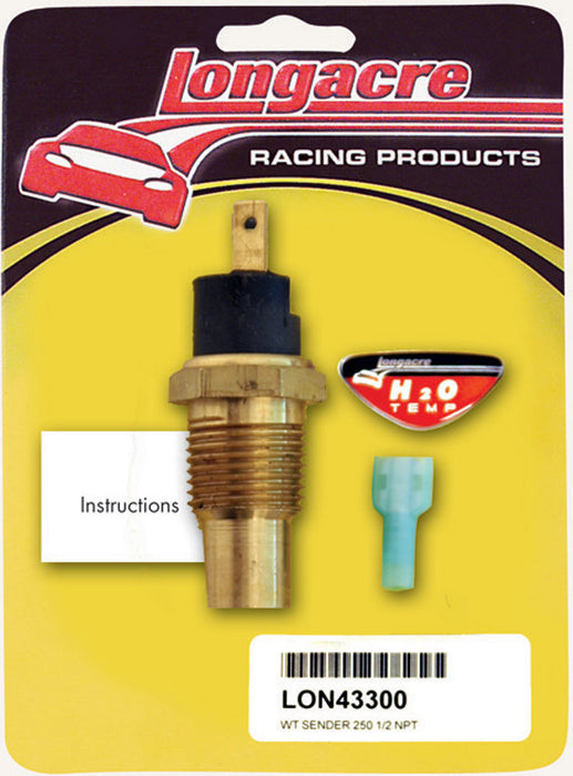 LONGACRE 52-43300 Water Temp Sender 1/2in. NPT 250 Deg