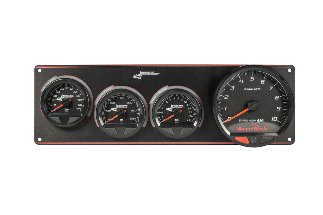 LONGACRE 52-44574 Waterproof SMI 3 Gauge Panel W/Tach OP/WT/FP