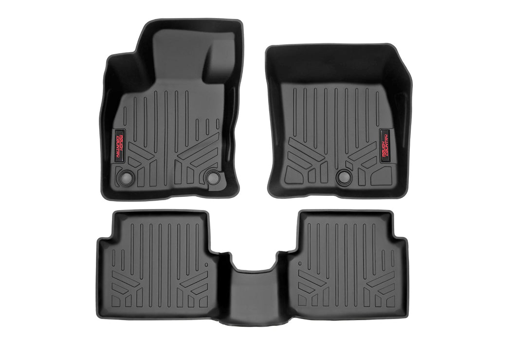 Rough Country M-51102 Floor Mats Front and Rear Ford Maverick 2.0L EcoBoost 4WD (22-23) Rough Country - Truck Part Superstore