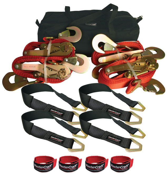 MASTERCRAFT 400023 Ratchet Straps Vehicle Tie Down Kit
