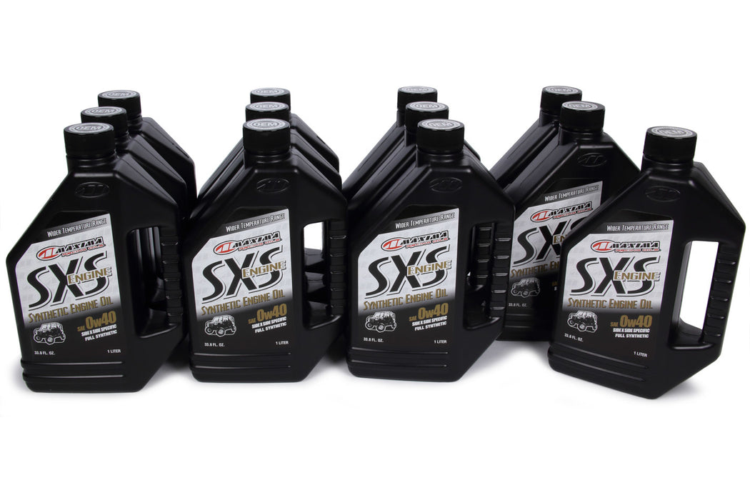 MAXIMA RACING OILS 30-12901 SXS Engine Full Syntheti c 0w40 Case 12 x 1 Liter