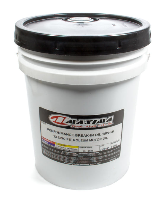 MAXIMA RACING OILS 39-11505 15w50 Break-In Oil 5 Gal
