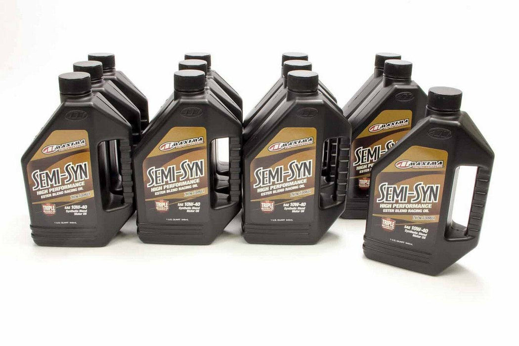 MAXIMA RACING OILS 39-34901B 10w40 Semi-Syn Oil Case 12x1 Quart