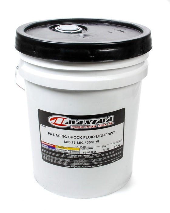 MAXIMA RACING OILS 59-58505L 3w Racing Shock Oil 5 Gallon Pail