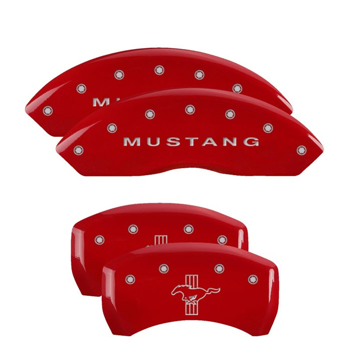 MGP CALIPER COVER 10198SMBPRD 10-14 Mustang Base Caliper Covers Red