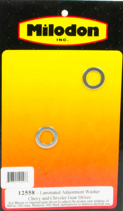 MILODON 12558 Laminated Shim Washers (2) Gear Drive Parts