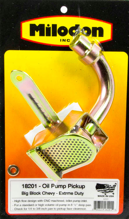 MILODON 18201 Oil Pump Pick-Up - SBC / BBC Extreme Duty