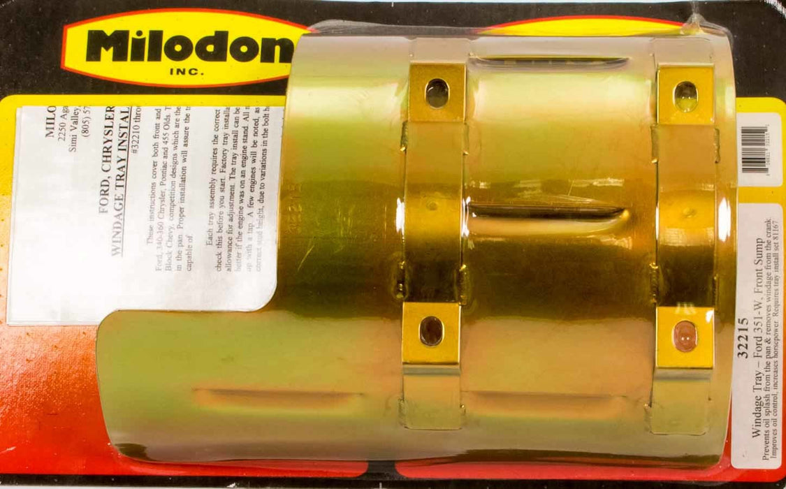 MILODON 32215 Ford 351W Windage Tray