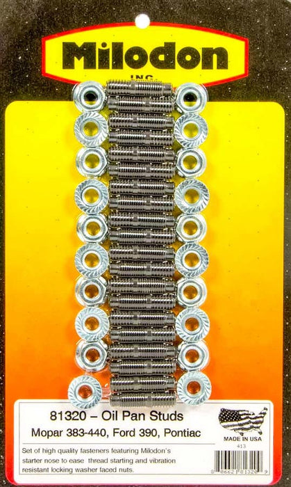 MILODON 81320 Oil Pan Stud Kit