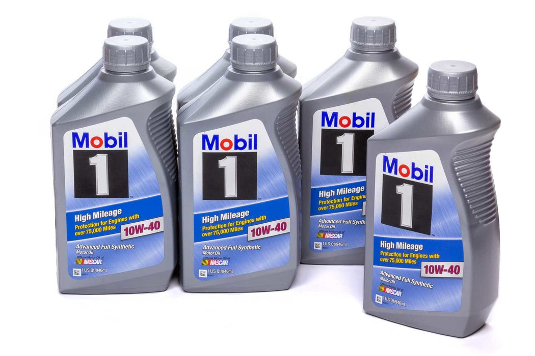 MOBIL 1 103536 10w40 High Mileage Oil Case 6x1Qt Bottles