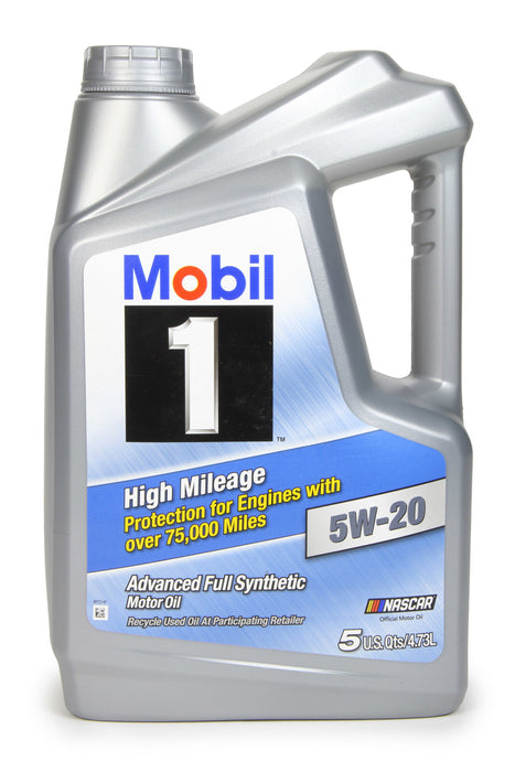 MOBIL 1 120768-1 5w20 High Mileage Oil 5 Qt Bottle