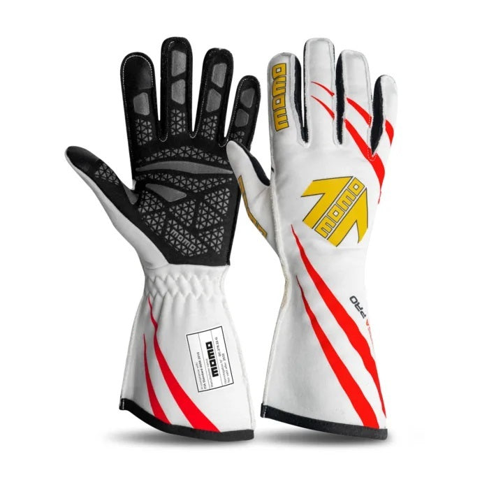 MOMO AUTOMOTIVE ACCESSORIES GUCORPROWHT11 Gloves Corsa Pro  Night Large White 11 FIA