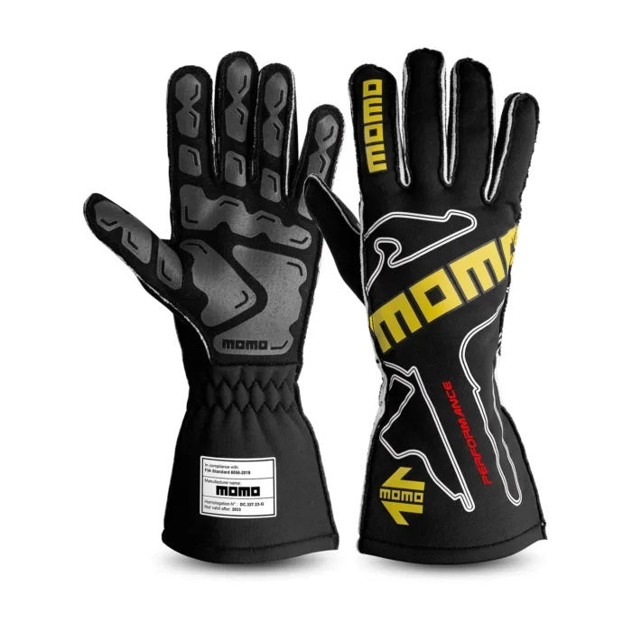 MOMO AUTOMOTIVE ACCESSORIES GUPERFOBLK12 Gloves Peformance Black X-Large 12 FIA