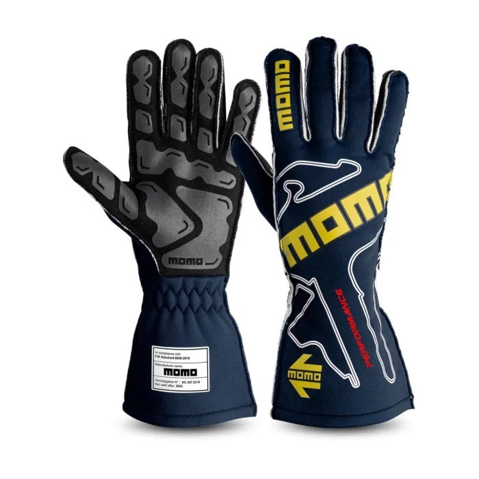 MOMO AUTOMOTIVE ACCESSORIES GUPERFONNV10 Gloves Peformance Navy Medium 10 FIA