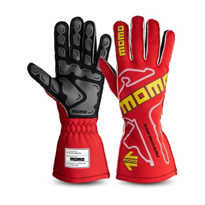 MOMO AUTOMOTIVE ACCESSORIES GUPERFORED12 Gloves Peformance Red X-Large 12 FIA