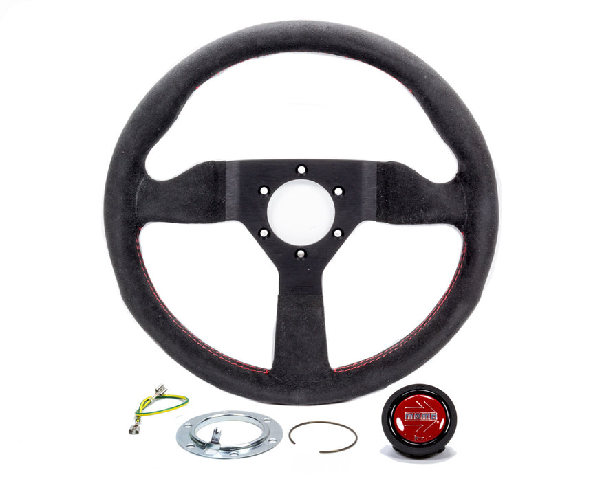 MOMO AUTOMOTIVE ACCESSORIES MCL32AL3B Monte Carlo 320 Steering Wheel Leather Red Stitch
