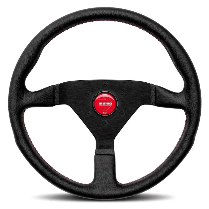 MOMO AUTOMOTIVE ACCESSORIES MCL32BK3B Monte Carlo 320 Steering Leather Red Stich