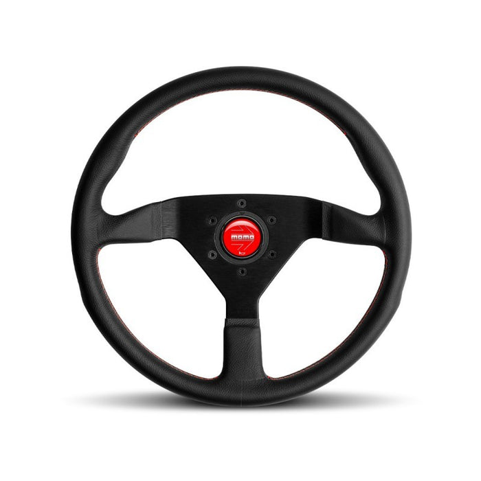 MOMO AUTOMOTIVE ACCESSORIES MCL35BK3B Monte Carlo 350 Steering Leather Red Stich