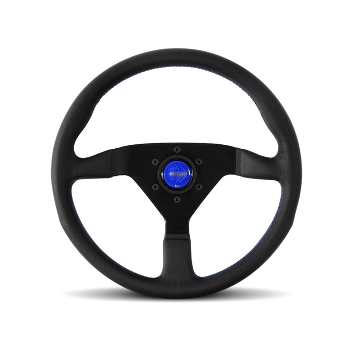 MOMO AUTOMOTIVE ACCESSORIES MCL35BK6B Monte Carlo 350 Steering Wheel Leather Blue Stich