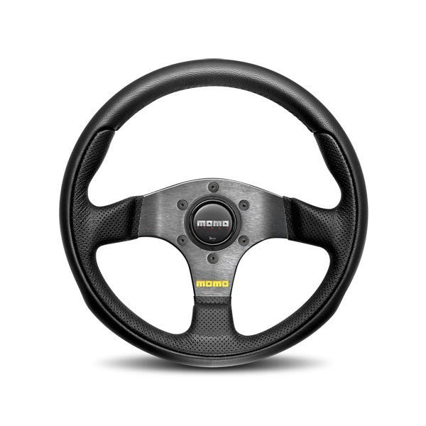 MOMO AUTOMOTIVE ACCESSORIES TEA30BK0B Team Steering Wheel Leather/Airleather Insrt