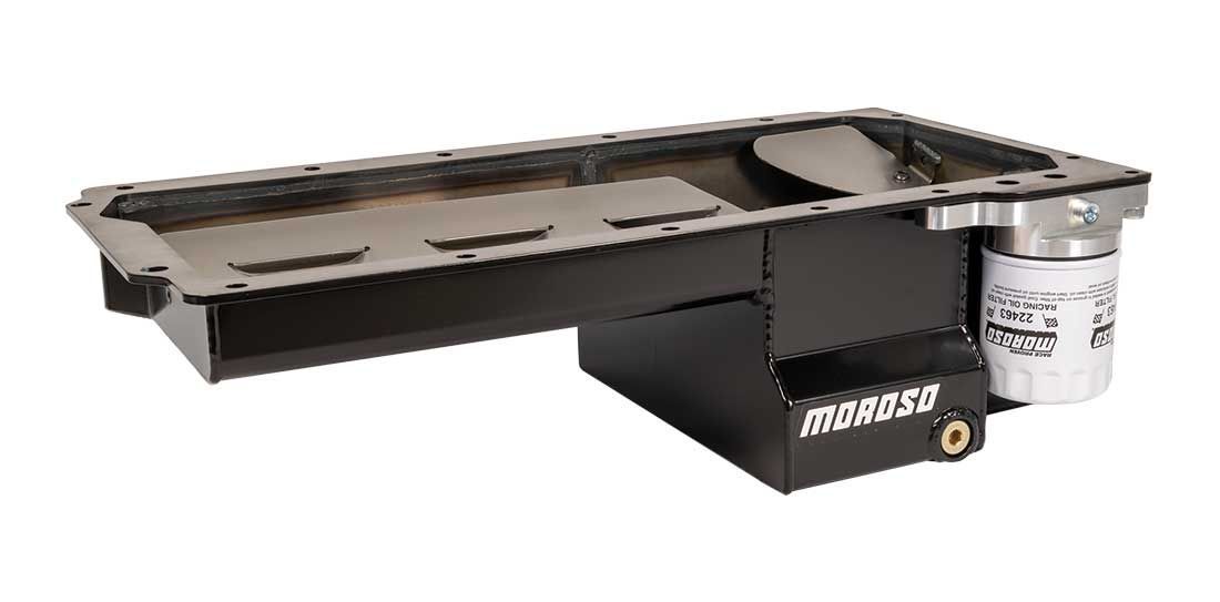 MOROSO 20152 GM LS 7qt Steel Oil Pan Dart LS Skirted Blocks