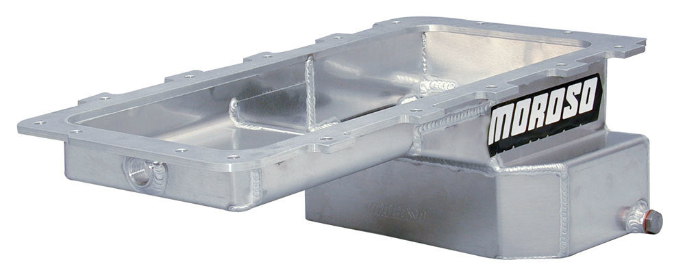 MOROSO 20555 Ford 4.6/5.4L Fab. Alum. Oil Pan w/Kick-Out Sump