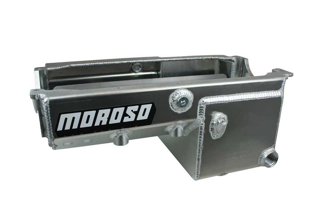 MOROSO 21248 SBC Alm Drag Race Oil Pan w/16an Ext Pickup