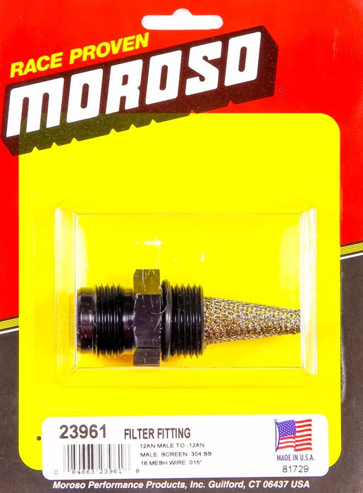 MOROSO 23961 Filter Fitting - -12AN Male to -12AN Male