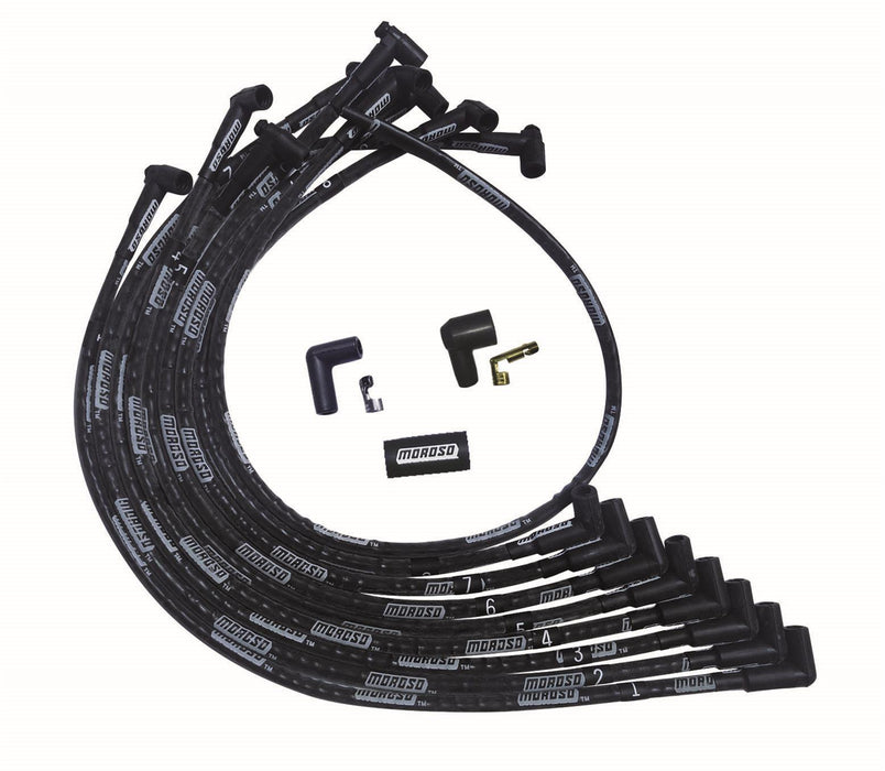 MOROSO 51525 Ultra Plug Wire Set SBC Over V/C Black