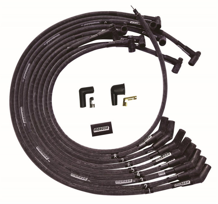 MOROSO 51545 Ultra Plug Wire Set BBC Under V/C Black