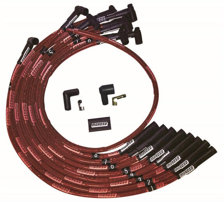 MOROSO 52540 Ultra Plug Wire Set BBC Over V/C Red