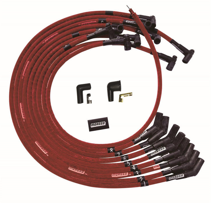 MOROSO 52545 Ultra Plug Wire Set BBC Under V/C Red
