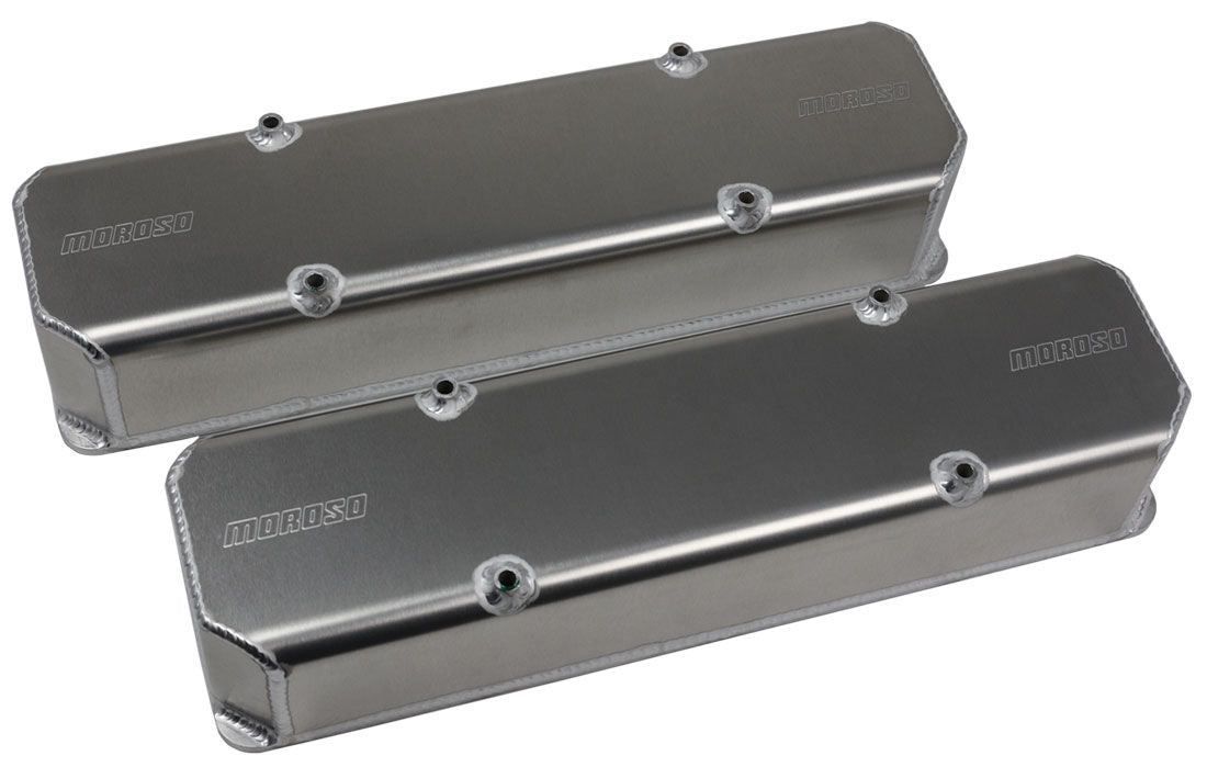 MOROSO 68321 SBC Fab Alm Valve Cover Set -MBE 10/13 Deg Heads