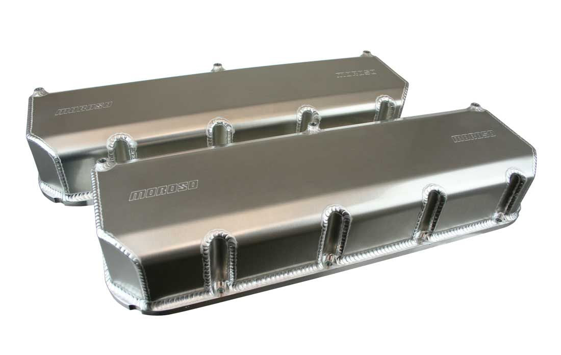 MOROSO 68340 SBC Fab Alm Valve Cover Set - CFE 4.400 Bore