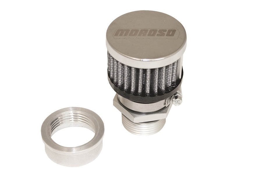MOROSO 68852 Valve Cover Breather Kit U-Weld - Aluminum