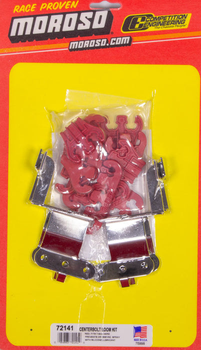 MOROSO 72141 Red Wire Loom Kit For SBC Center Bolt V/C