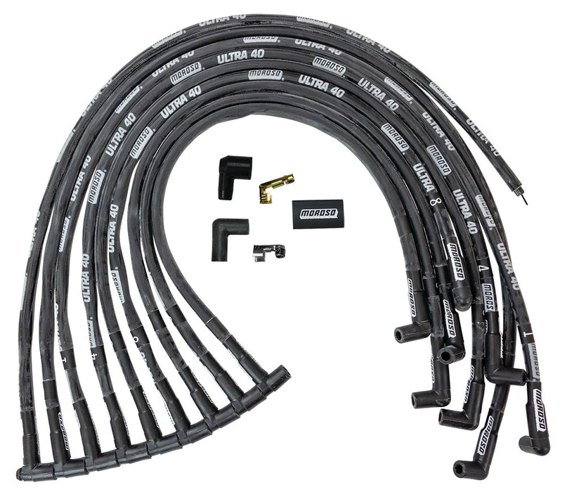 MOROSO 73820 Ultra 40 Plug Wire Set - Black